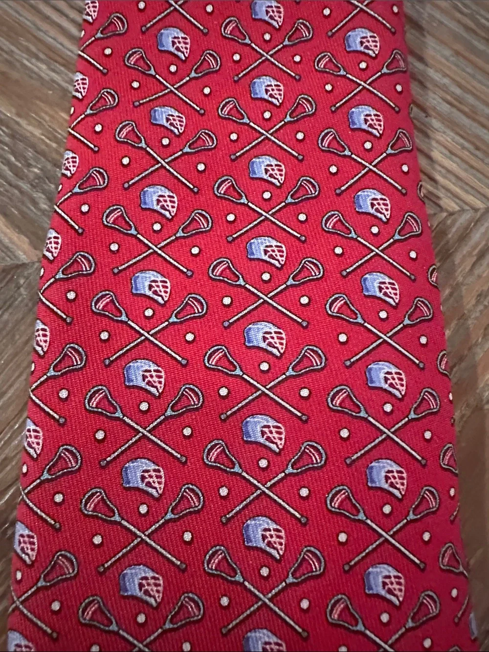 Vineyard Vines Boys Red Lacrosse LAX tie one size